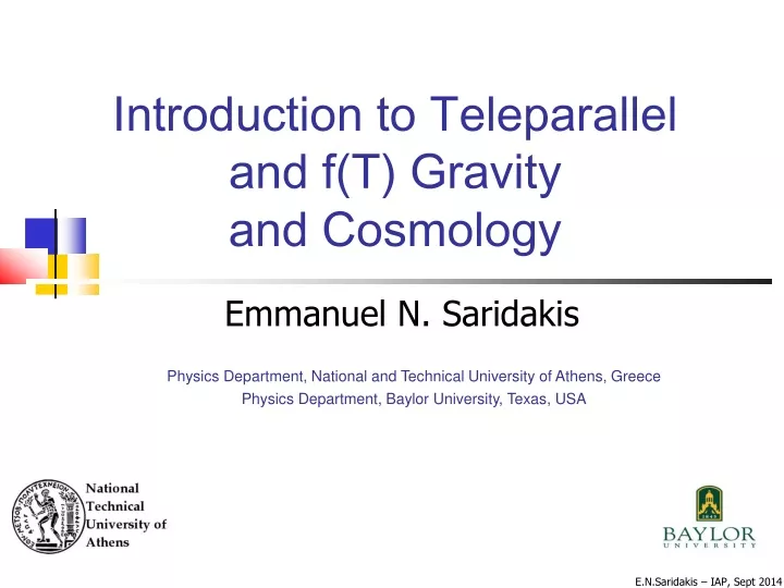 introduction to teleparallel and f t gravity