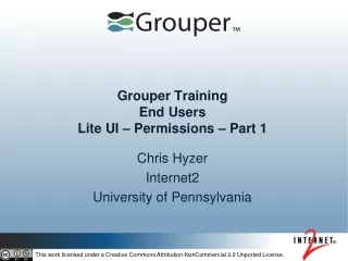Grouper Training End Users  Lite UI – Permissions – Part 1