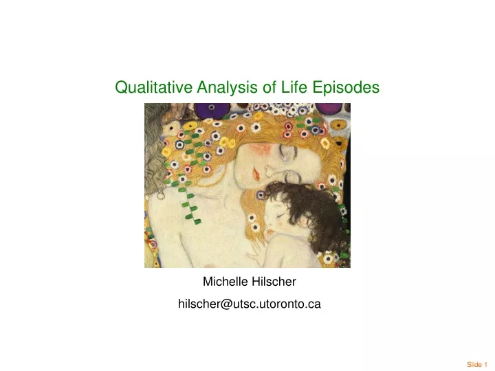 qualitative analysis of life episodes