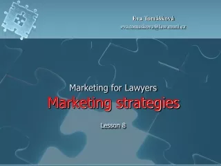 Marketing  for Lawyers Marketing strategies  Lesson  8