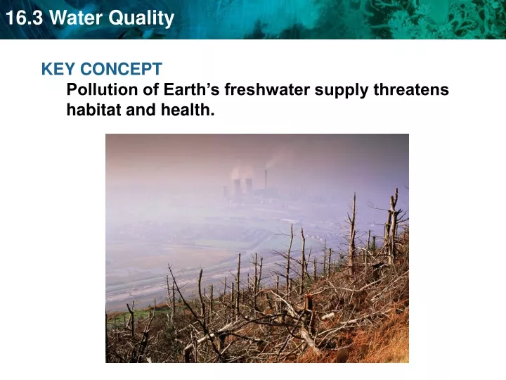 key concept pollution of earth s freshwater