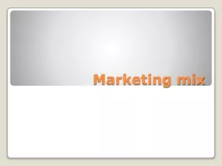 Marketing mix