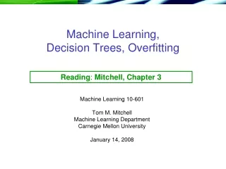 Machine Learning, Decision Trees, Overfitting