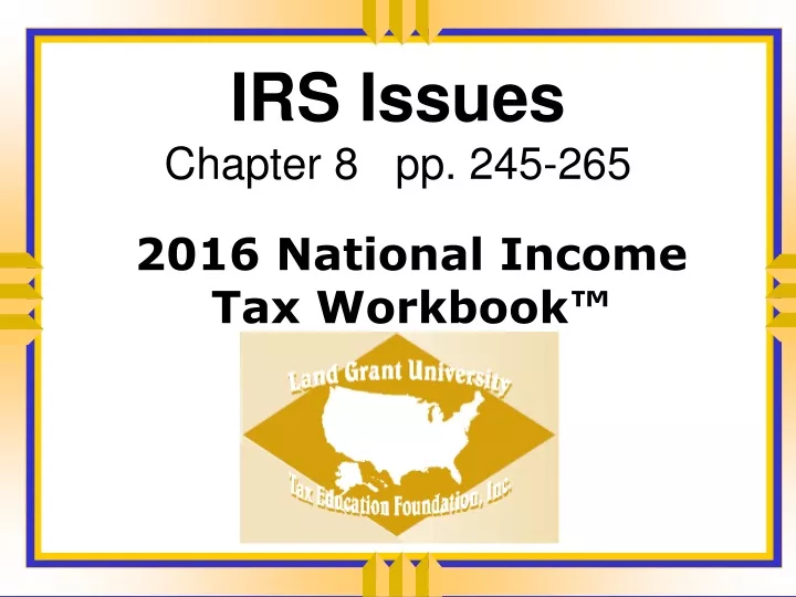 irs issues chapter 8 pp 245 265