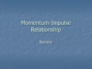 Momentum-Impulse Relationship