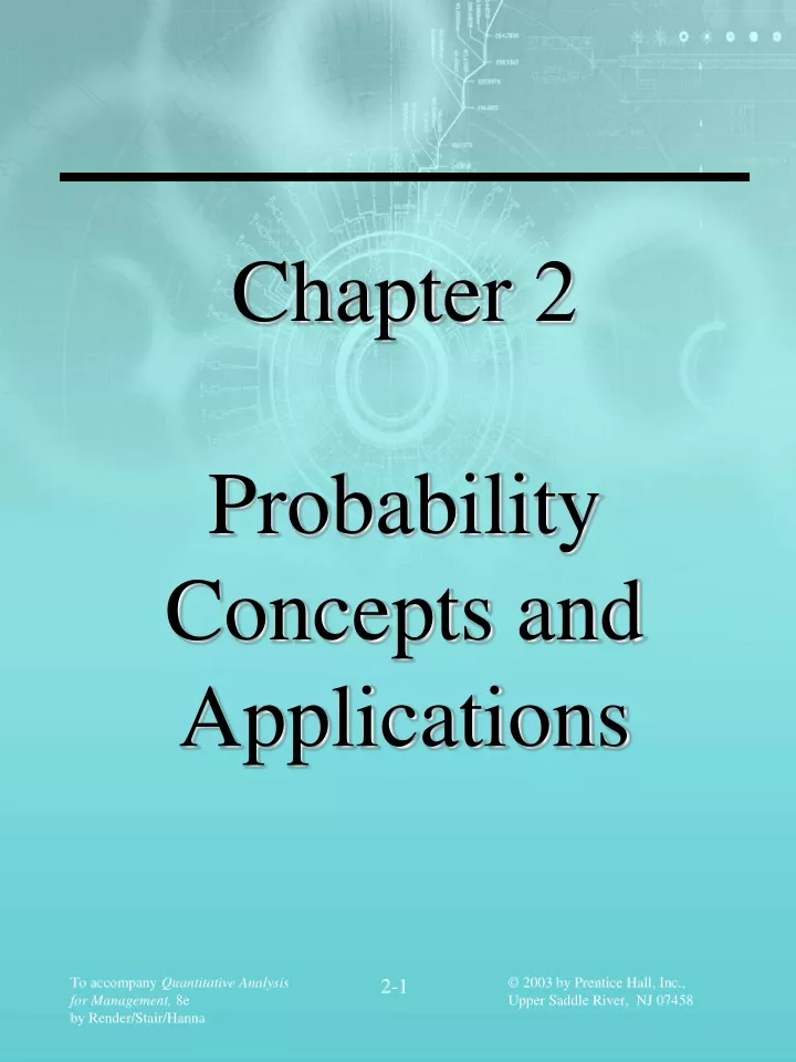 chapter 2 probability concepts and applications