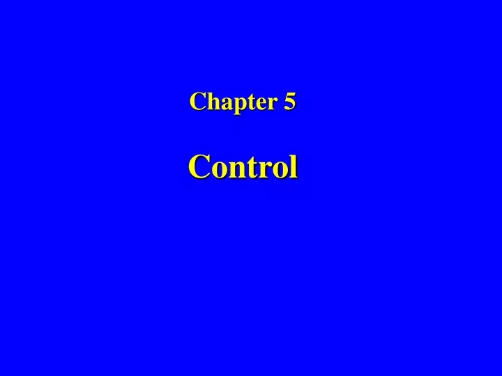 chapter 5 control