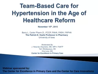 Team-Based Care for Hypertension in the Age of Healthcare Reform