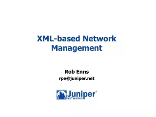 XML-based Network Management