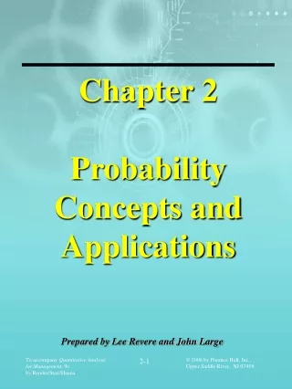 Chapter 2 Probability Concepts and Applications
