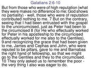 Galatians 2:6-10
