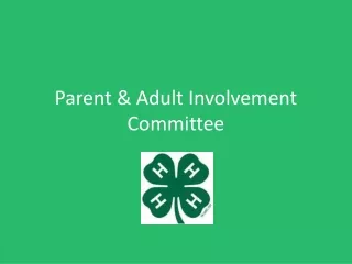 Parent &amp; Adult Involvement Committee
