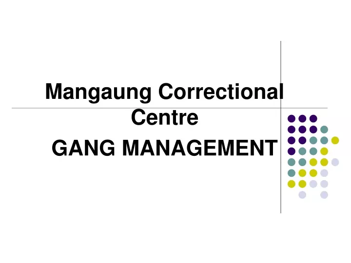 mangaung correctional centre gang management
