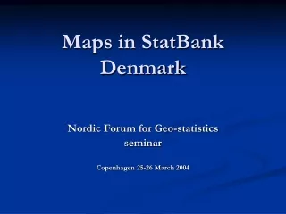 Maps in StatBank Denmark