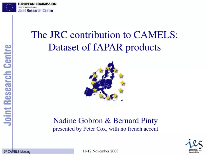 the jrc contribution to camels dataset of fapar products