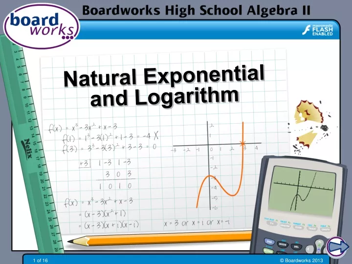 PPT - Natural Exponential And Logarithm PowerPoint Presentation, Free ...