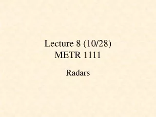 Lecture 8 (10/28) METR 1111