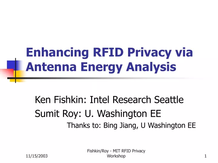 enhancing rfid privacy via antenna energy analysis