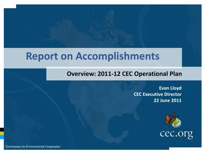 report on accomplishments