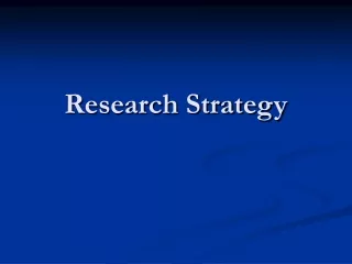 Research Strategy