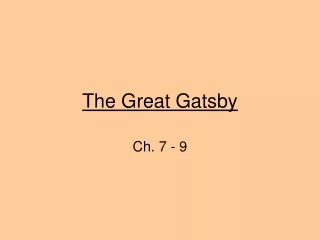 The Great Gatsby