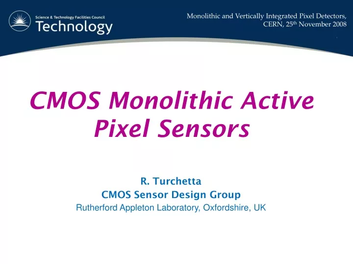 cmos monolithic active pixel sensors