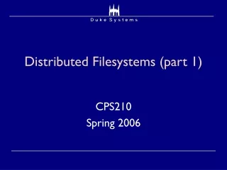 Distributed Filesystems (part 1)