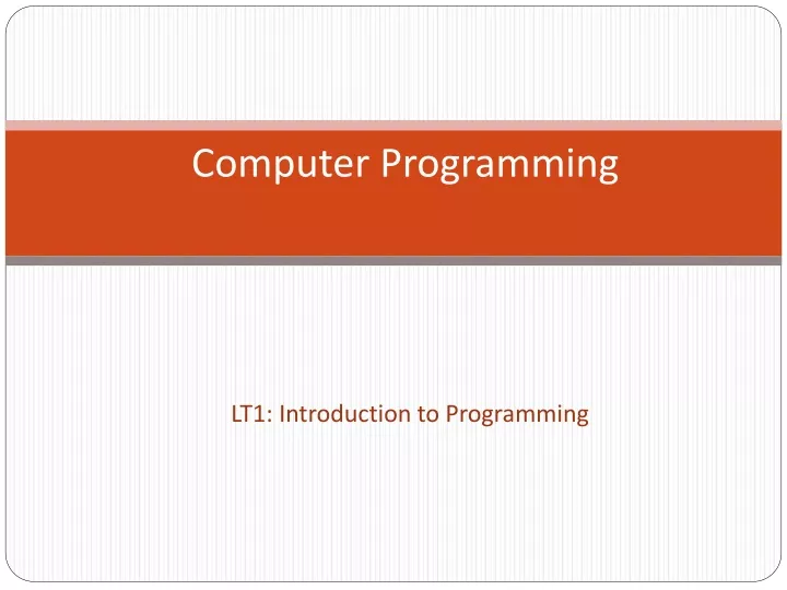 computer programming