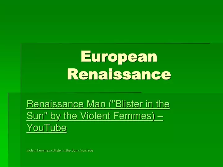 european renaissance