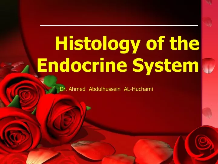 histology of the endocrine system