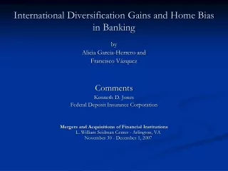 International Diversification Gains and Home Bias in Banking