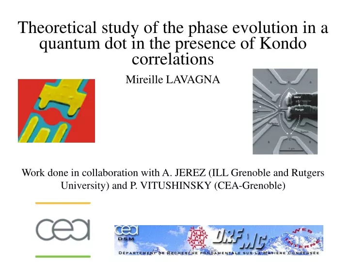 theoretical study of the phase evolution
