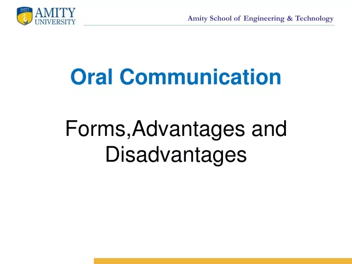 oral communication forms advantages and disadvantages