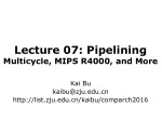 Pipelining in MIPS R4000 and More - slide 1
