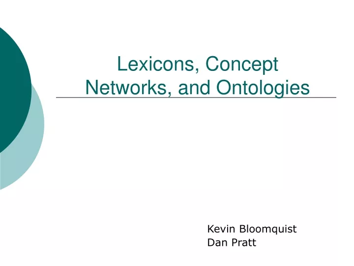lexicons concept networks and ontologies