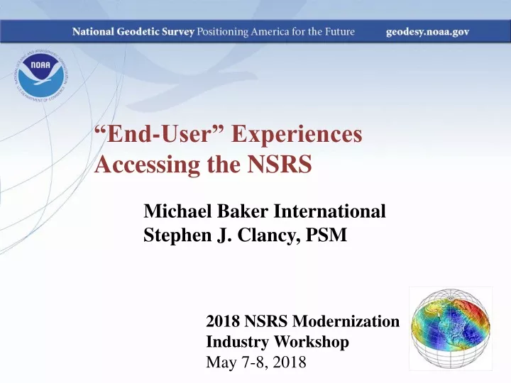 end user experiences accessing the nsrs