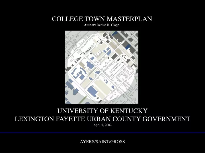 college town masterplan author denise b clapp