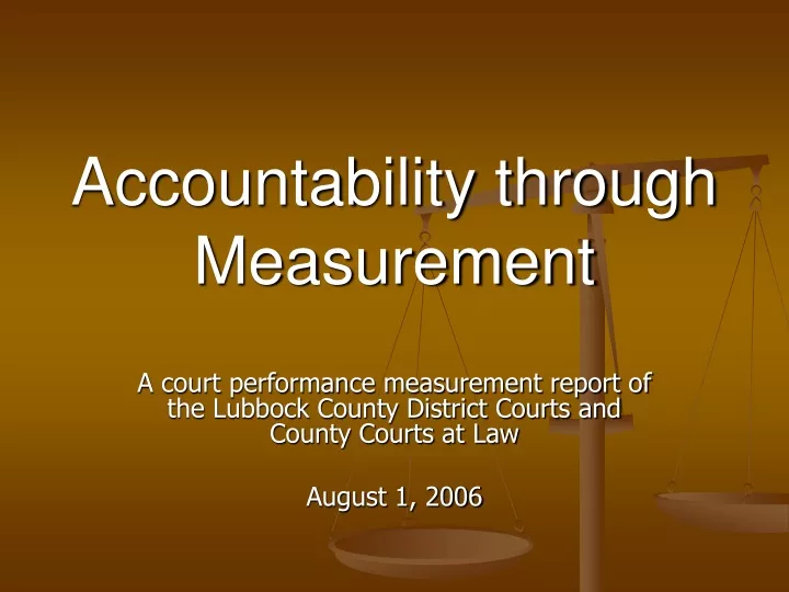 accountability through measurement