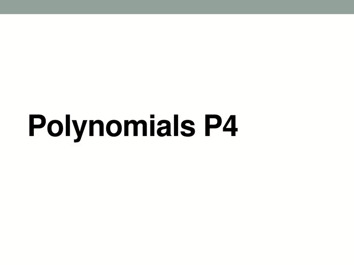 polynomials p4