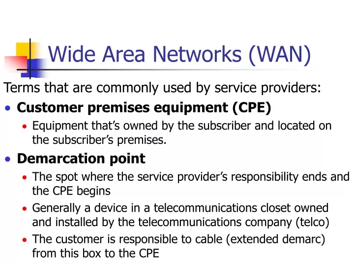 wide area networks wan