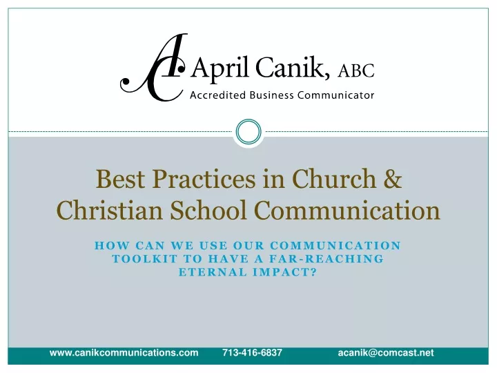 best practices in church christian school communication