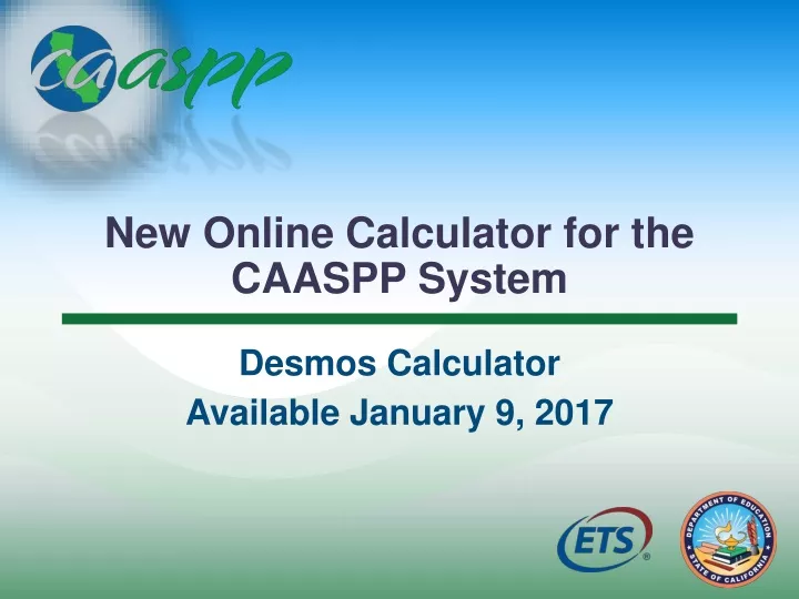 new online calculator for the caaspp system