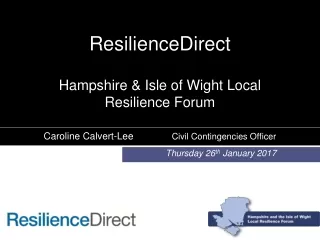 ResilienceDirect Hampshire &amp; Isle of Wight Local Resilience Forum