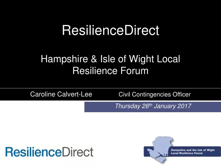 resiliencedirect hampshire isle of wight local resilience forum