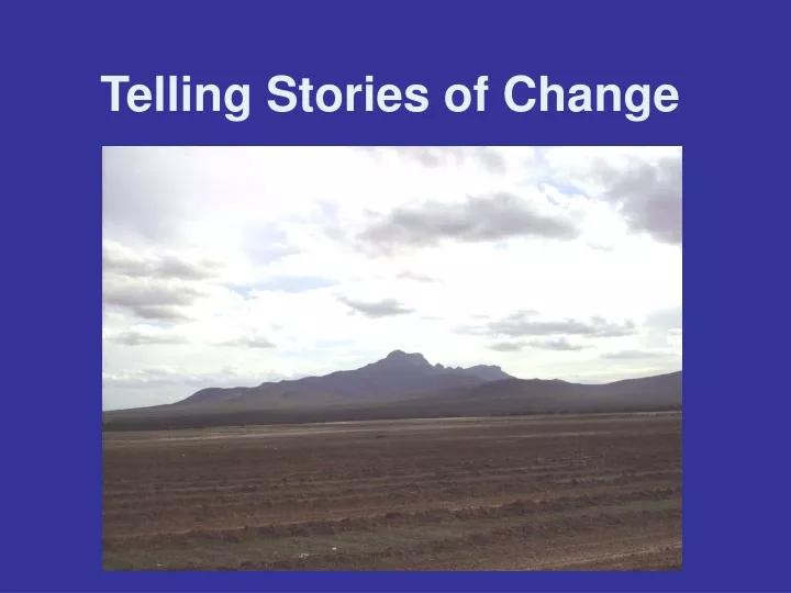 telling stories of change