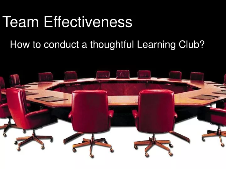 how to conduct a thoughtful learning club