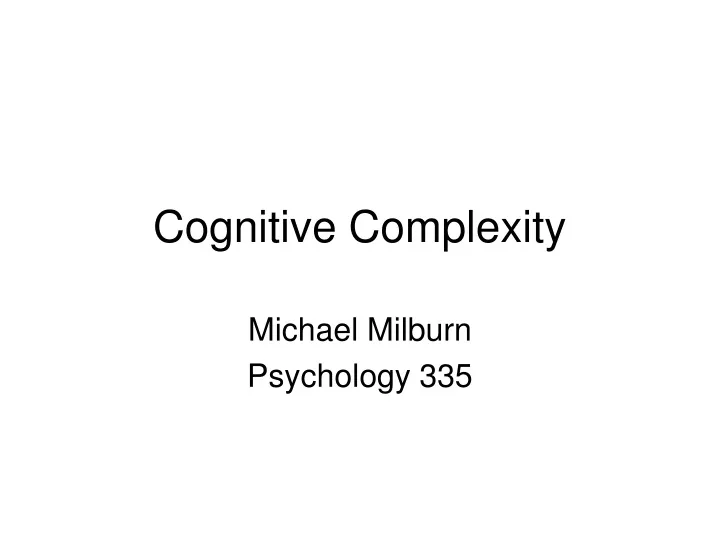 cognitive complexity