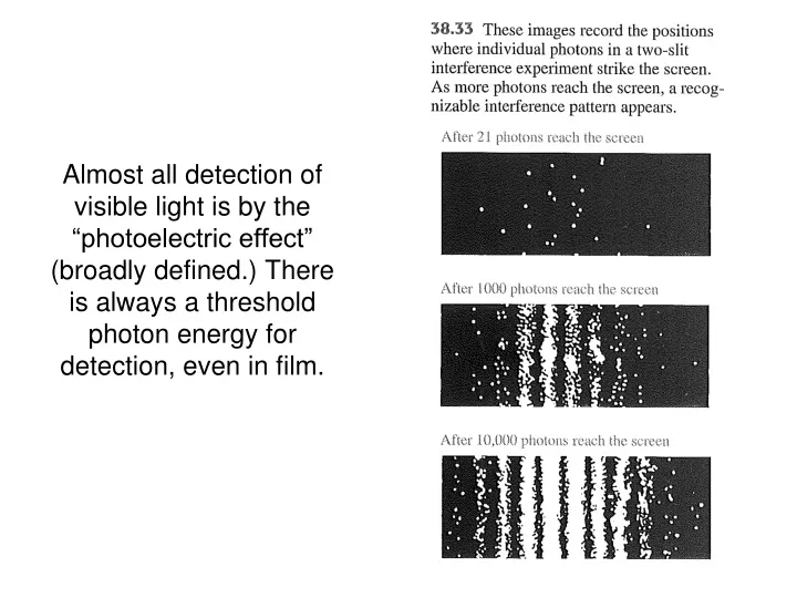 almost all detection of visible light