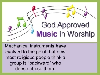 God Approved Music in Worship
