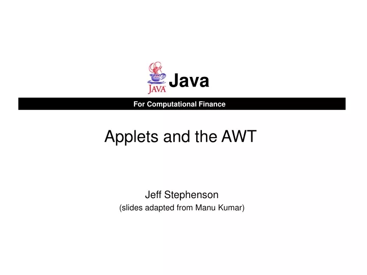 applets and the awt